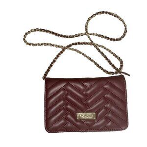 Bebe Quilted “Sophia” Crossbody Bag in Wine Red, Maroon, Burgundy (NWOT)